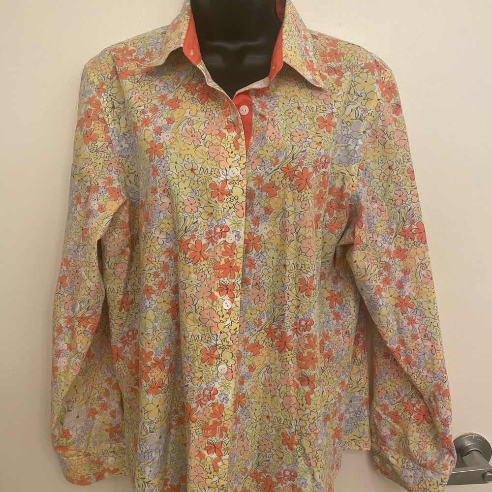 Orvis flowered shirt